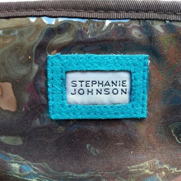 NWOT STEPHANIE JOHNSON Faux Fur Brown/Teal Roll Up Jewelry/Cosmetic Travel Case - Picture 13 of 14